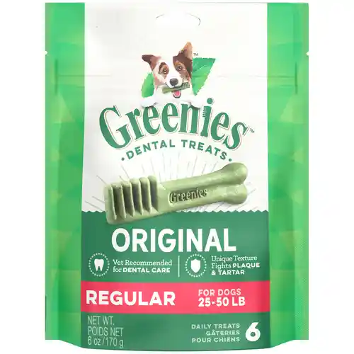Original Regular Dental Dog Chews 6-oz