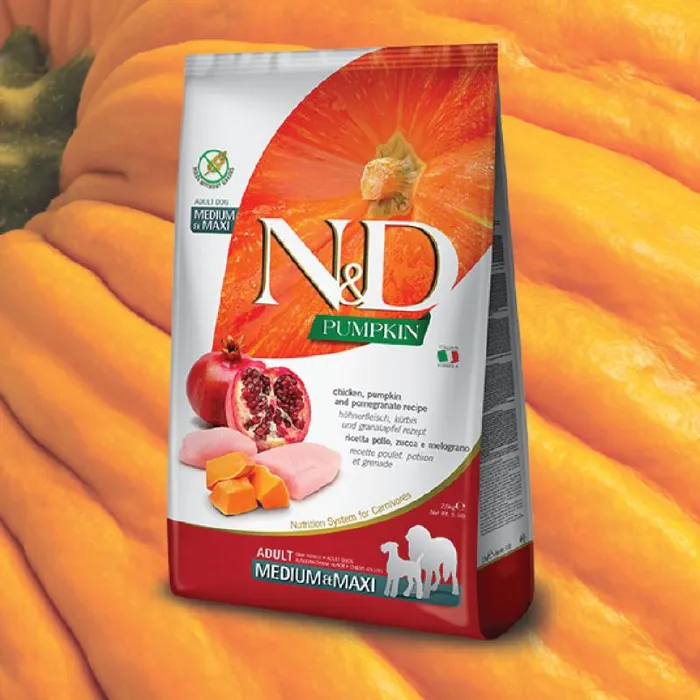 Farmina N&d Pumpkin Chicken & Pomegranate Adult Medium & Maxi Dog Dry Food 26.4-lb