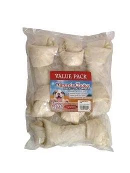 Loving Pets Rawhide White Knot Bone 8-9" 4pk"