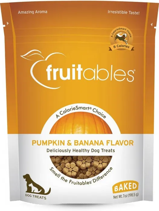 Fruitables Pumpkin & Banana Crunchy Dog Treats 7oz
