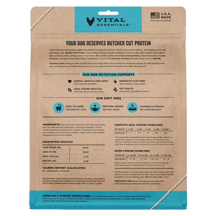 Vital Essentials FD Soft Nibs Beef 14oz