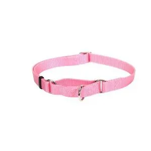 Martingale Adjustable Dog Collar, Pink Bright, 3/4" X 14-20"