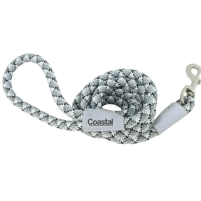 Pro Active Woven Reflective Rope Leash Grey Scale