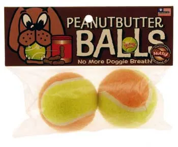 Petsport Dog Tuff Tennis Ball Peanut Butter 2 Pk