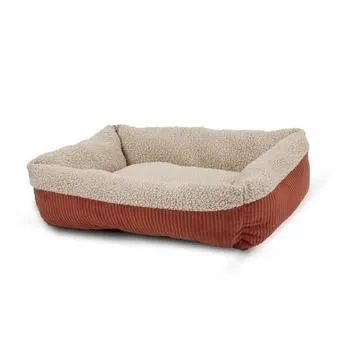 Self Warming Lounger Dog Bed Spice/creme 30"x24"