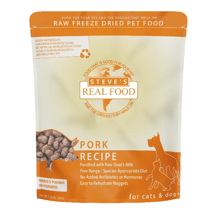 Steve's Real Food Freeze Dried Pork 1.25 Lbs
