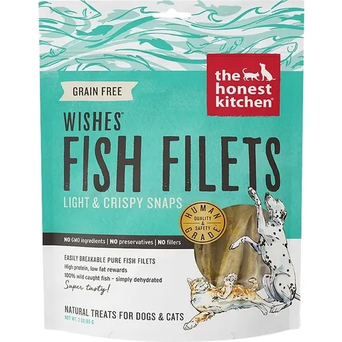 Wishes Dehydrated White Fish Filets Dog & Cat Treats 3-oz