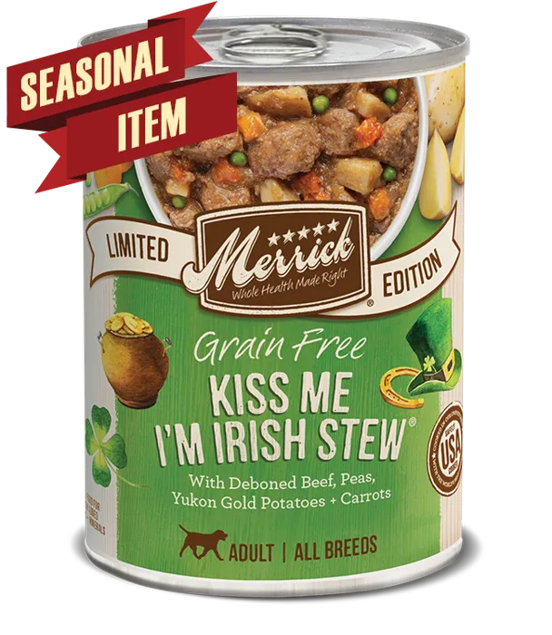 Grain-free Kiss Me I'm Irish Stew Recipe Canned Dog Food 12.7-oz
