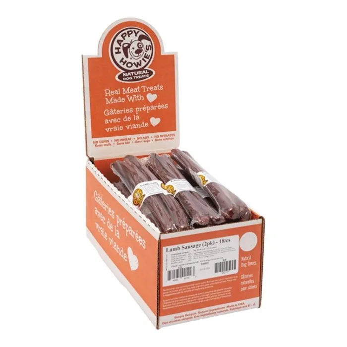 Happy Howie's Dog Lamb Sausage 2pk