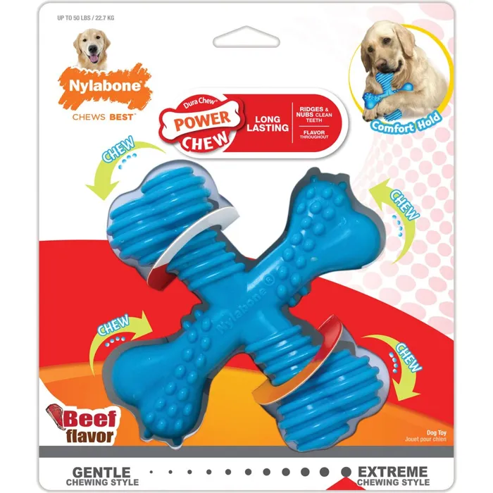 Nylabone Dura Chew X Bone Beef Lg