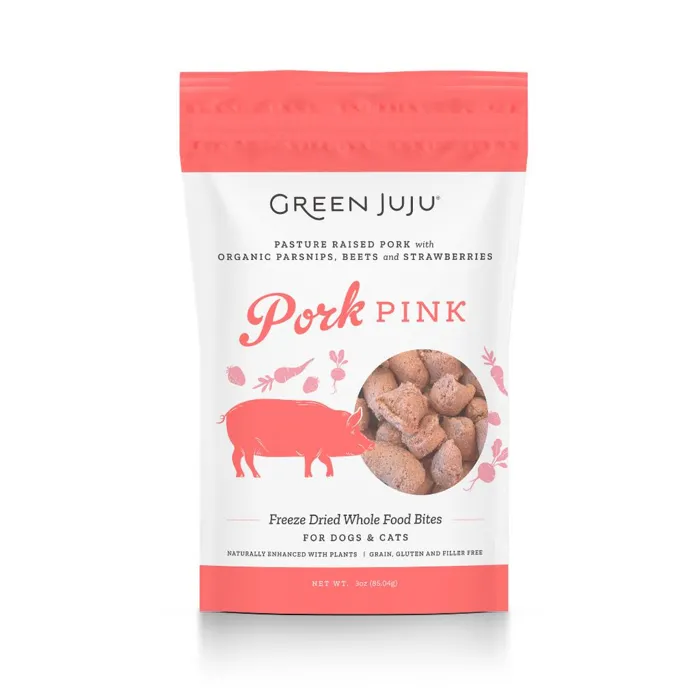 Green Juju Pork Pink Freeze-dried Food Bites 3-oz
