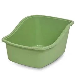 High Back Litter Pan Large Blue