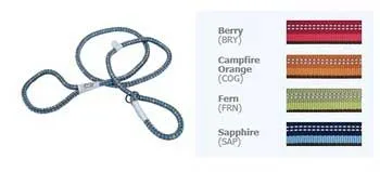 Reflective Braided Rope Slip Dog Leash - Berry 1/2