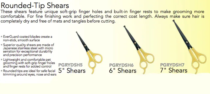 Grooming Shears 6" Round Tip