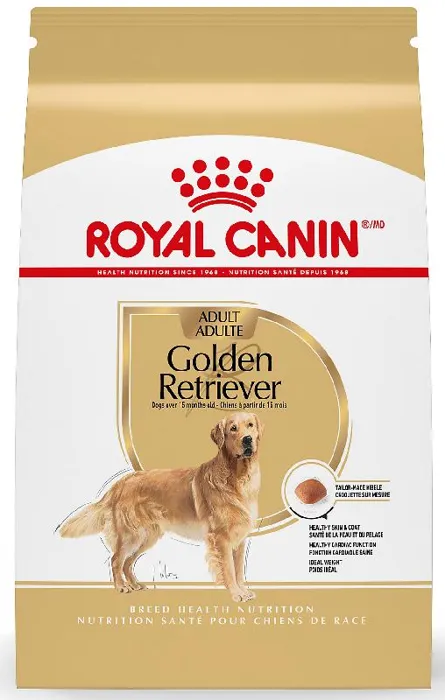 Royal Canin Golden Retriever Adult dry dog food, front package