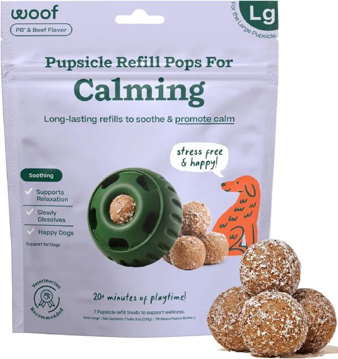 Woof Pupsicle Calming Beef Pops Lg