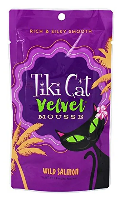 Tiki Cat Pouch Velvet Mousse Salmon 2.8 Oz