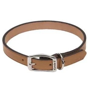 Oak Tanned Leather Town Dog Collar, Tan, 3/4" X 20"