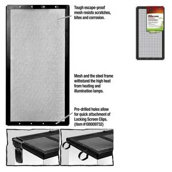 Metal Screen Cover Black 16"x8"