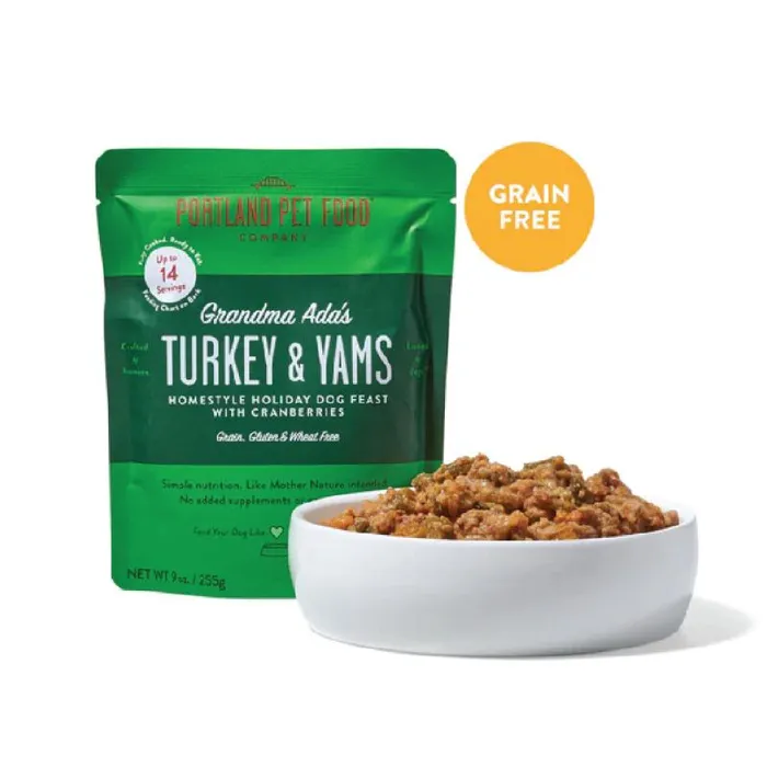 Portland Pet Food Grandma Ada's Grain Free Trky & Yams Wet Dog Food, 9-oz