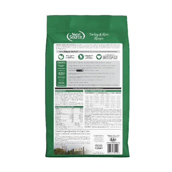 Nutrisource Dog Trky & Rice 15-lb