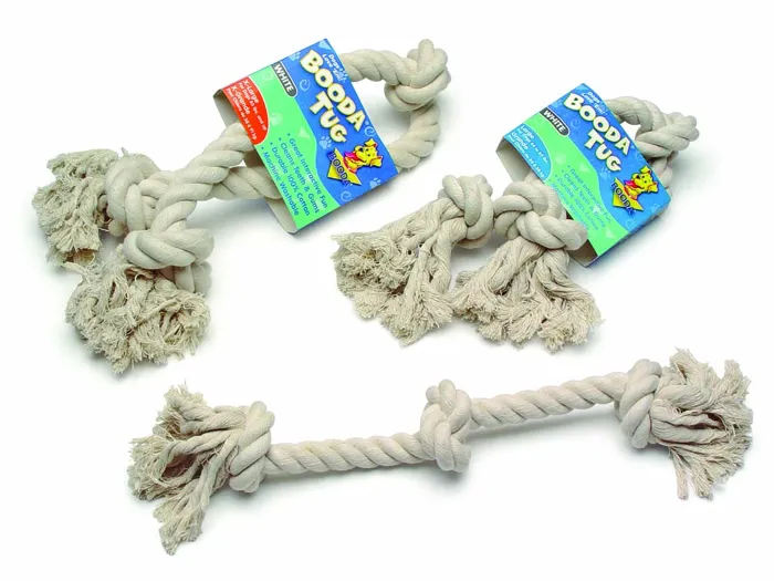 Booda 3 Knot Rope Tug White Large