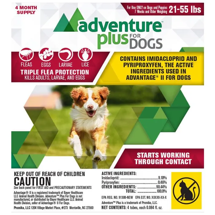 Adventure Plus For Dogs 4-pack 21 to 55 Pounds;