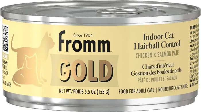 Fromm Gold Cat Can Pate Indoor Chicken Salmon 12/5.5 Oz