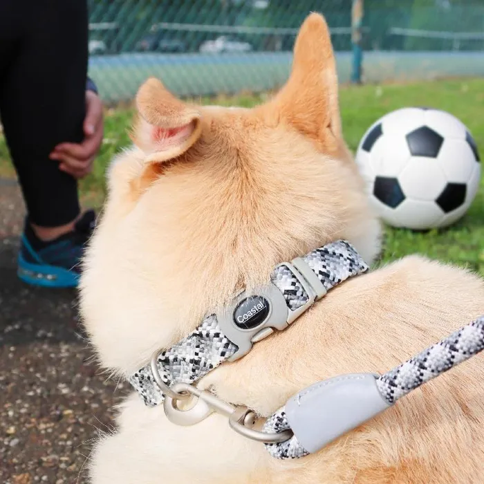 Pro Active Woven Reflective Collar Grey - 5/8"x8-12"