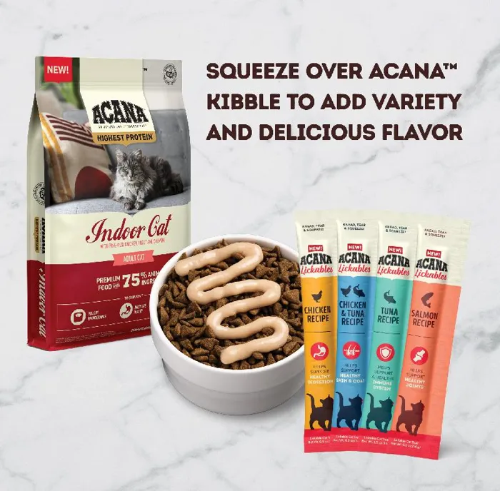 Acana Cat Lickables Variety Pack 8ct Treat 4oz 8/cs 6cs=mc