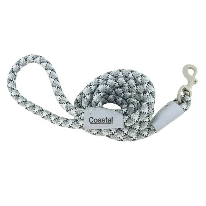 Pro Active Woven Reflective Rope Leash Grey Scale