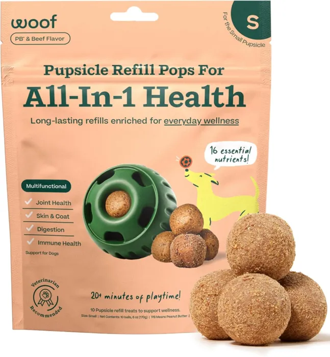 Woof Small Pops Treat Beef Multivitamin 6.5oz