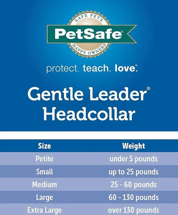 Gentle Leader Headcollar, No-pull Dog Collar Small Black