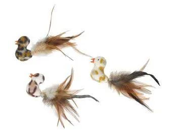 Plush Duck With Feather Tail & Catnip