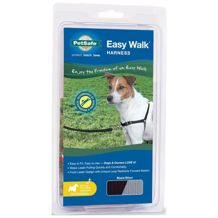 Easy Walk Harness, No Pull Dog Harness Petite / Small Black
