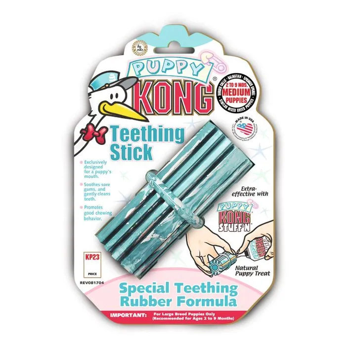 Kong Puppy Teething Stick Medium Asst Colors