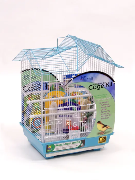 Bird Cage Starter Kit 14x11 White/blue