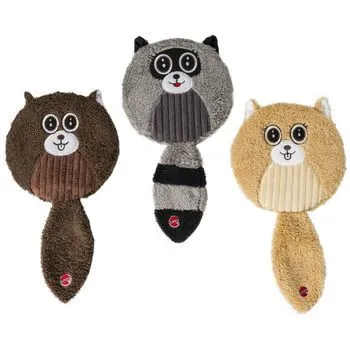 Plush Flat Jax Plush Dog Toy Assorted 13in;
