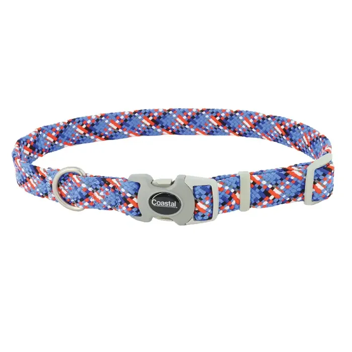 Pro Active Woven Reflective Collar Cobalt - 3/4"x12-18"
