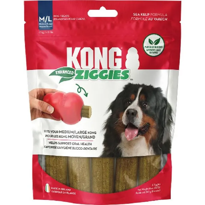 Kong Ziggies Enhanced Dog Treats M/L
