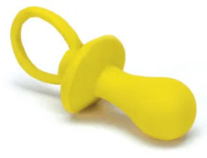 Latex Pacifier Dog Toy, Yellow, 4.5"