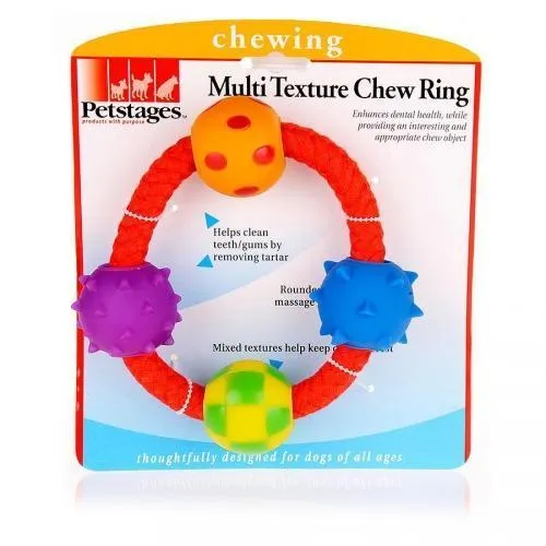 Multi Textured Chew Ring Dog Toy Chew Ring