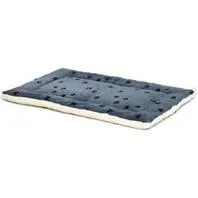 Quiet Time Reversible Pet Bed Fleece/paws Blue 17"