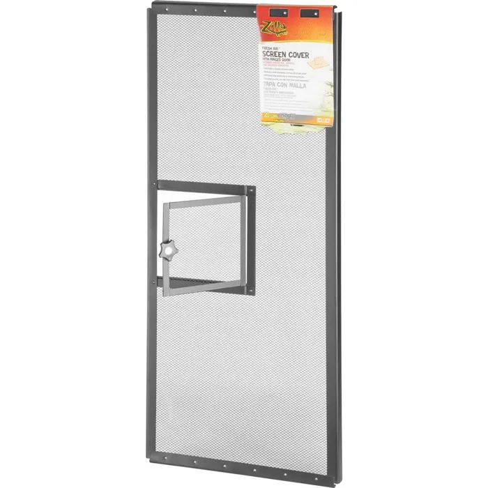 Metal Screen Cover W/door Black 30x12"