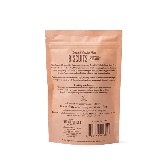 Portland Pet GF Apple & Mint Biscuit 5oz