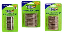 Busy Buddy Rawhide Treat Ring Refills, Original Rawhide, Medium