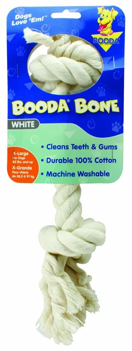 Booda 2 Knot Rope Bone White Extra Large