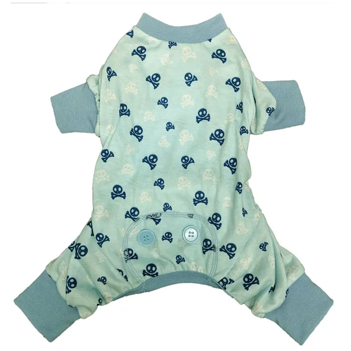 Fashion Pet Skull N Cross Bone PJs Blue XXS