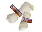 Loving Pets Rawhide White Knot Bone 8-9" 4pk"