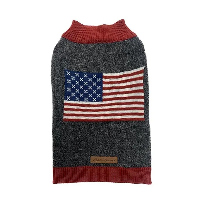 Petrageous American Flag Crewneck Sweater Lg